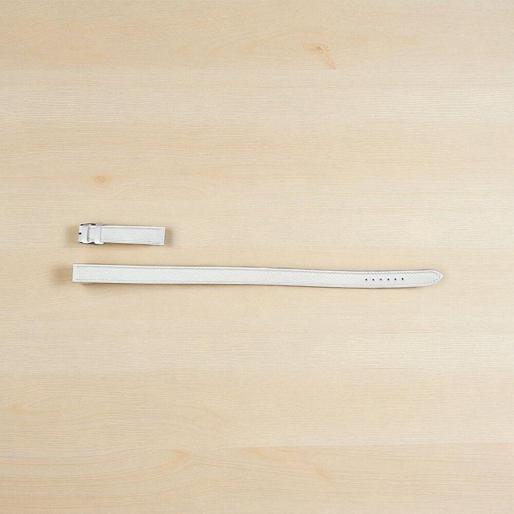 Herms Cape Cod Double Tour Watch Strap 31mm Sh White Leather New
